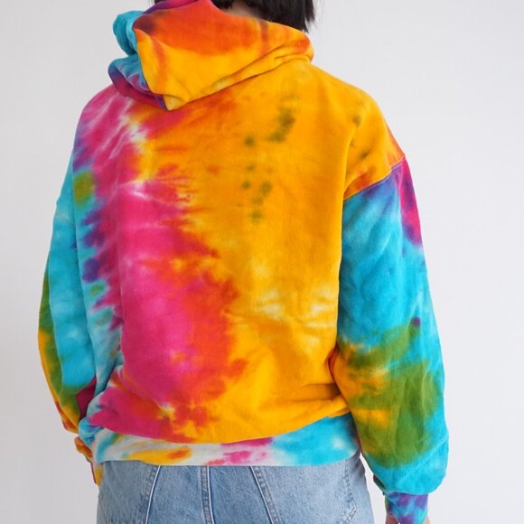 Vintage MV Sport Tie-Dye Hoodie Rainbow LCLC  Lutheran Y2K Streetwear Festival M - Picture 2 of 10